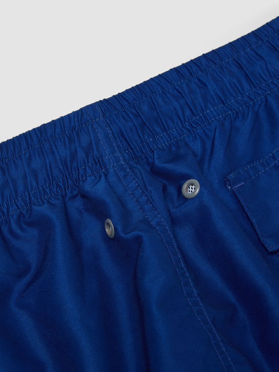 Boxer da mare blu con stampa onda Hokusai_5