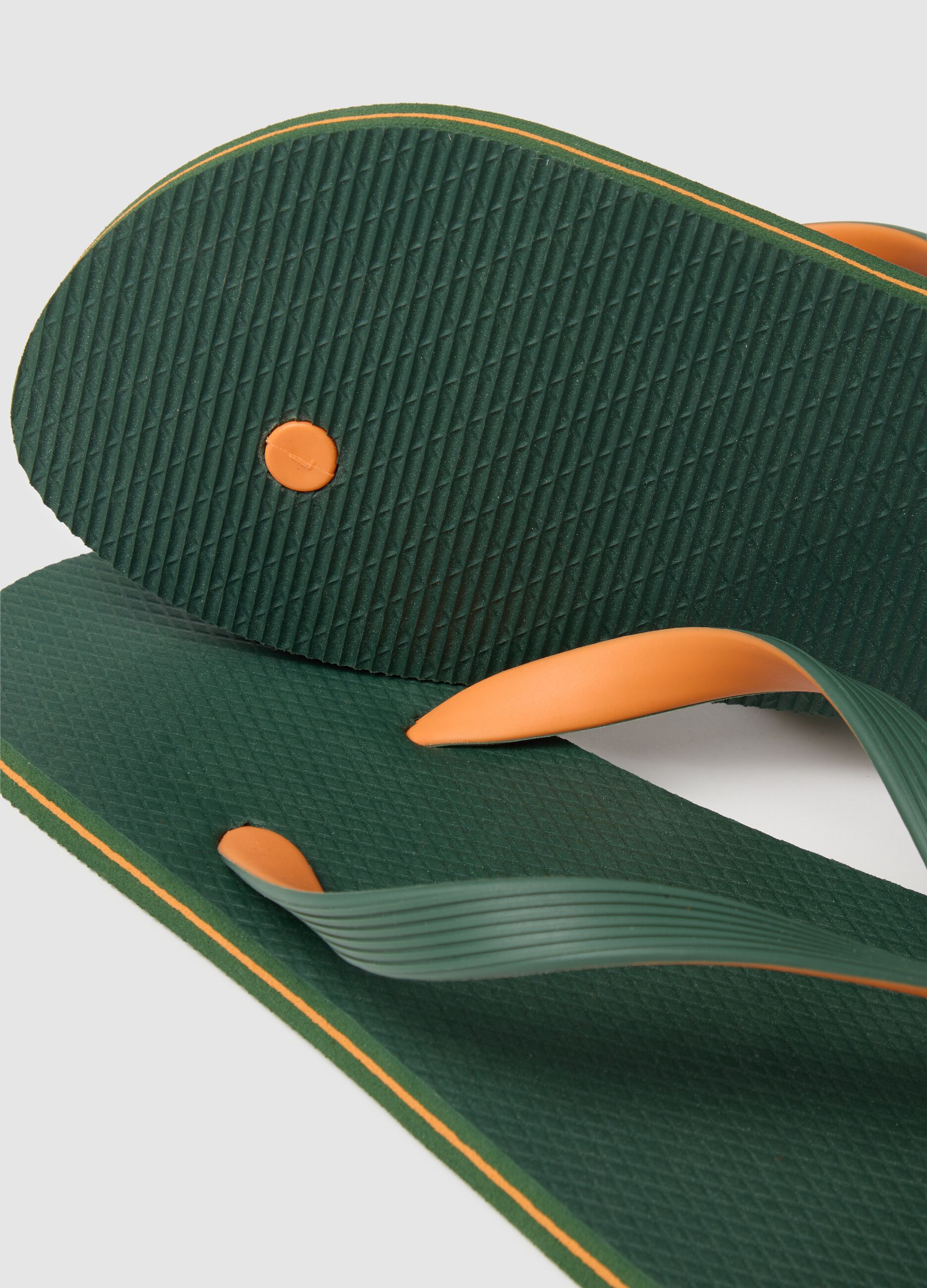 Men's Multicolour Flip Flops with Coloured Soles and Straps