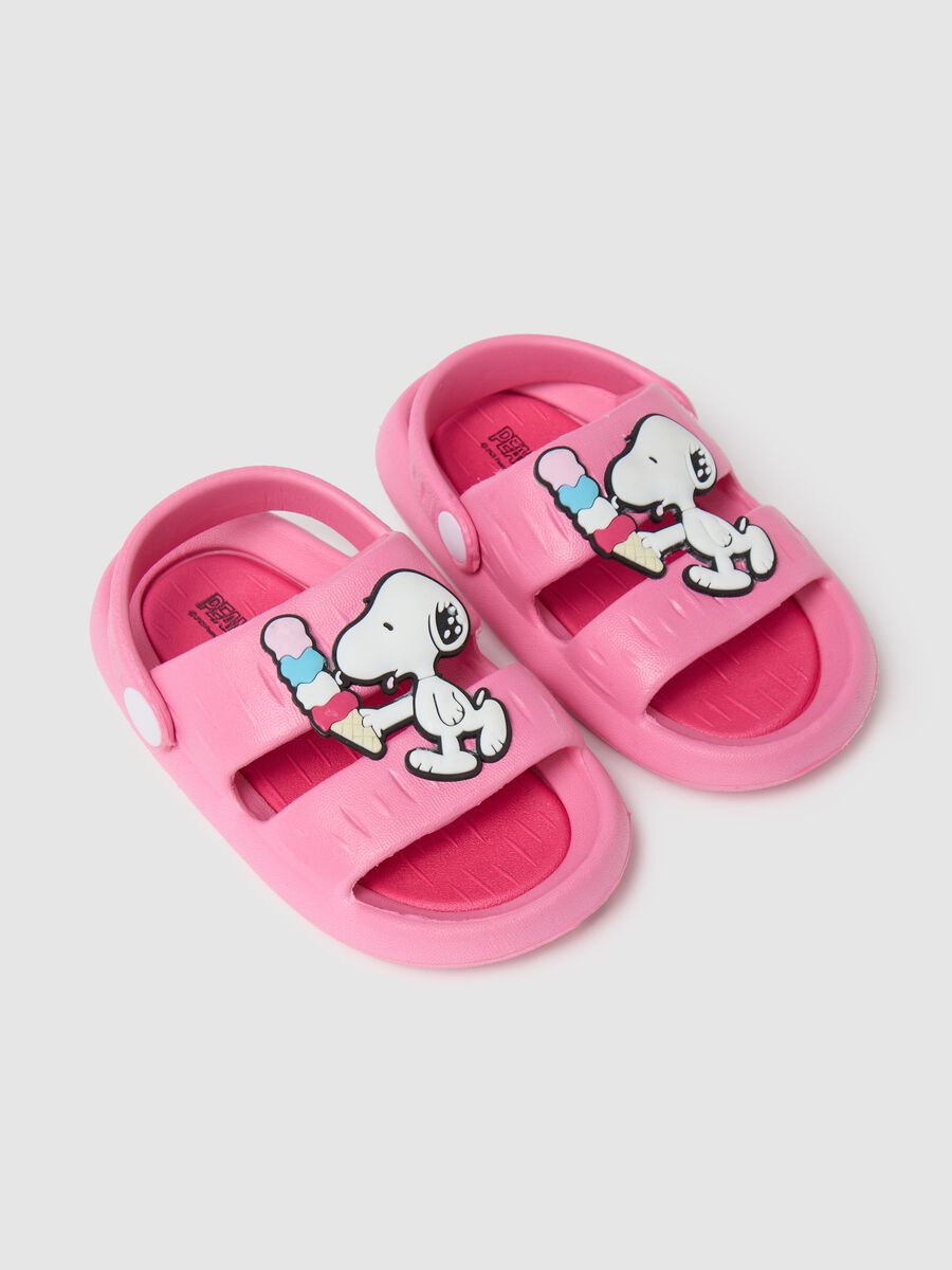 Girls' EVA pink sandals with Snoopy details_1
