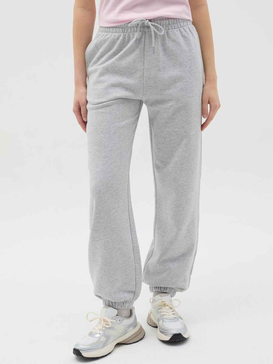 Essential joggers in fleece with drawstring_1
