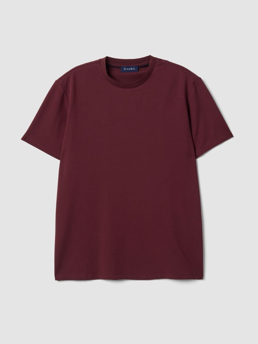 T-shirt rossa in misto cotone piquet elasticizzato regular fit Easy Dry_4