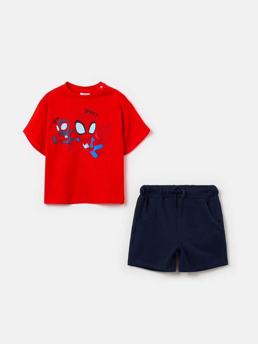 Cotton jogging set with Spidey print_0