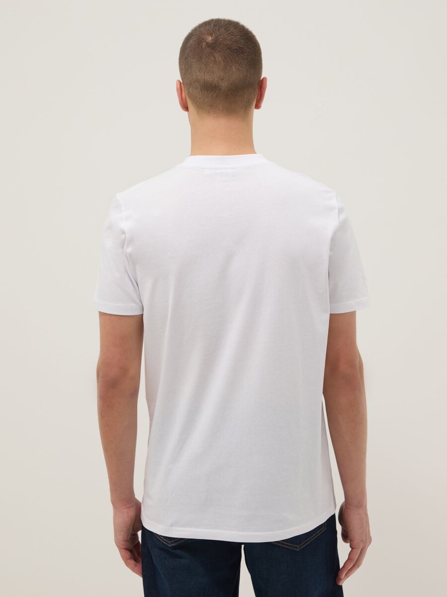 White pure cotton regular fit T-shirt with SpongeBob print_2