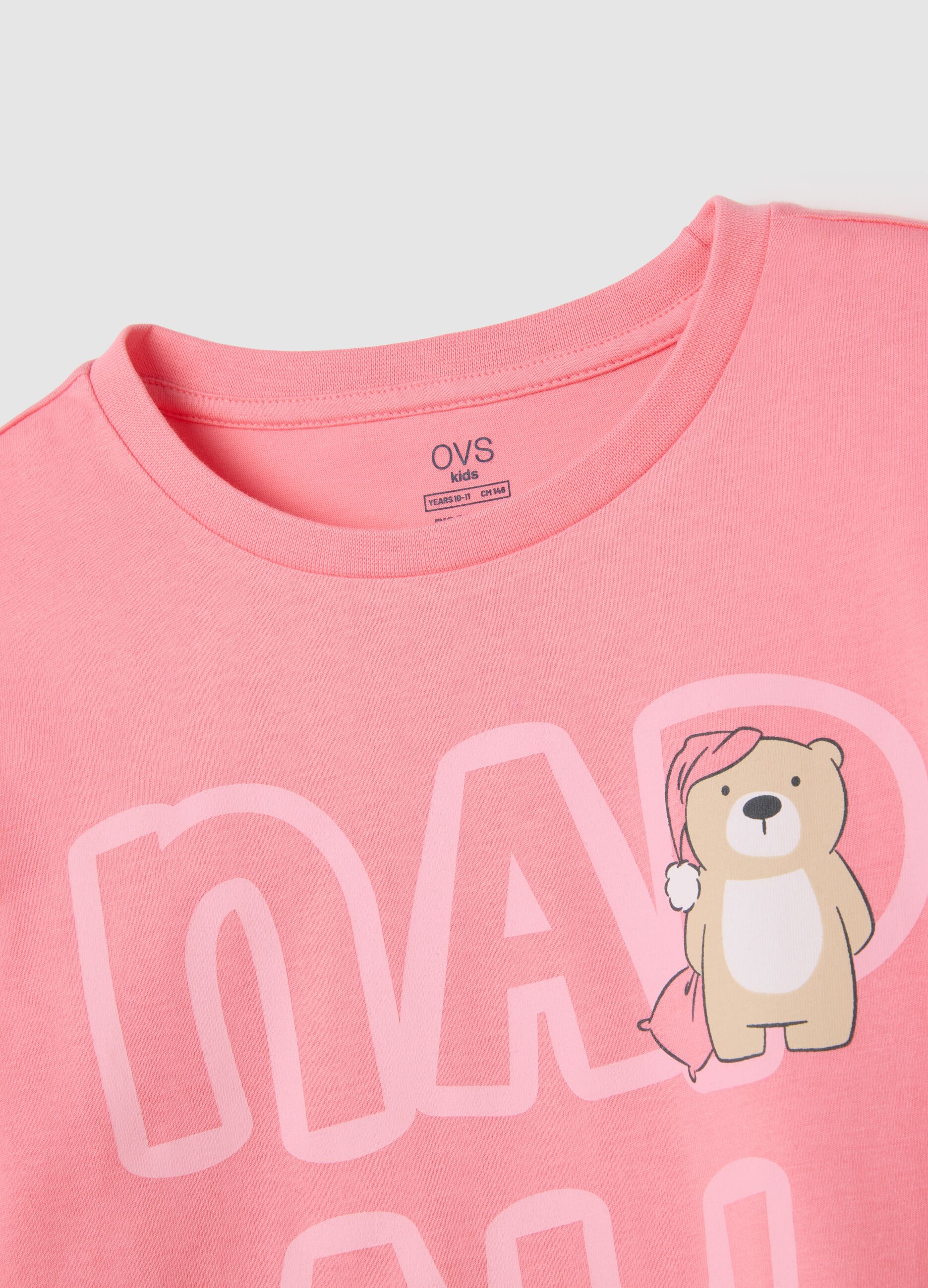 Girls' pure cotton multicolour regular fit pyjamas