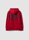 Red cotton-blend hoodie with Chicago Bulls logo for boys_1