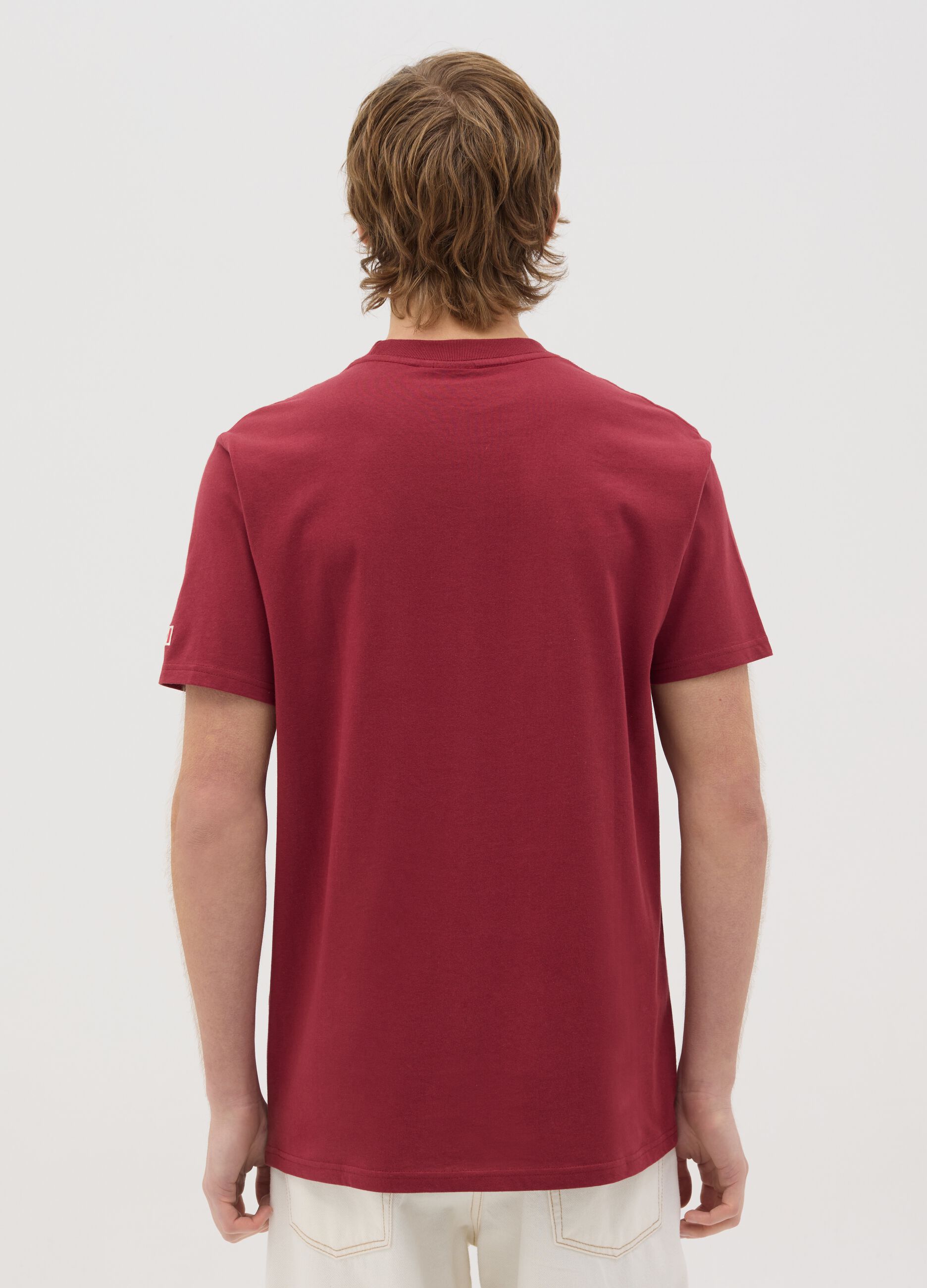Canada's Trail red T-shirt with pocket and embroidery