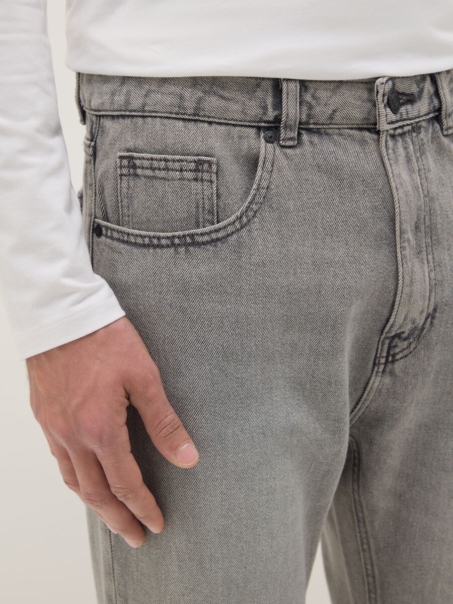 Jeans in misto cotone denim grigi carrot fit_4