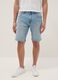 Slim Fit Light Blue Stretch Denim Cotton Blend Shorts_1