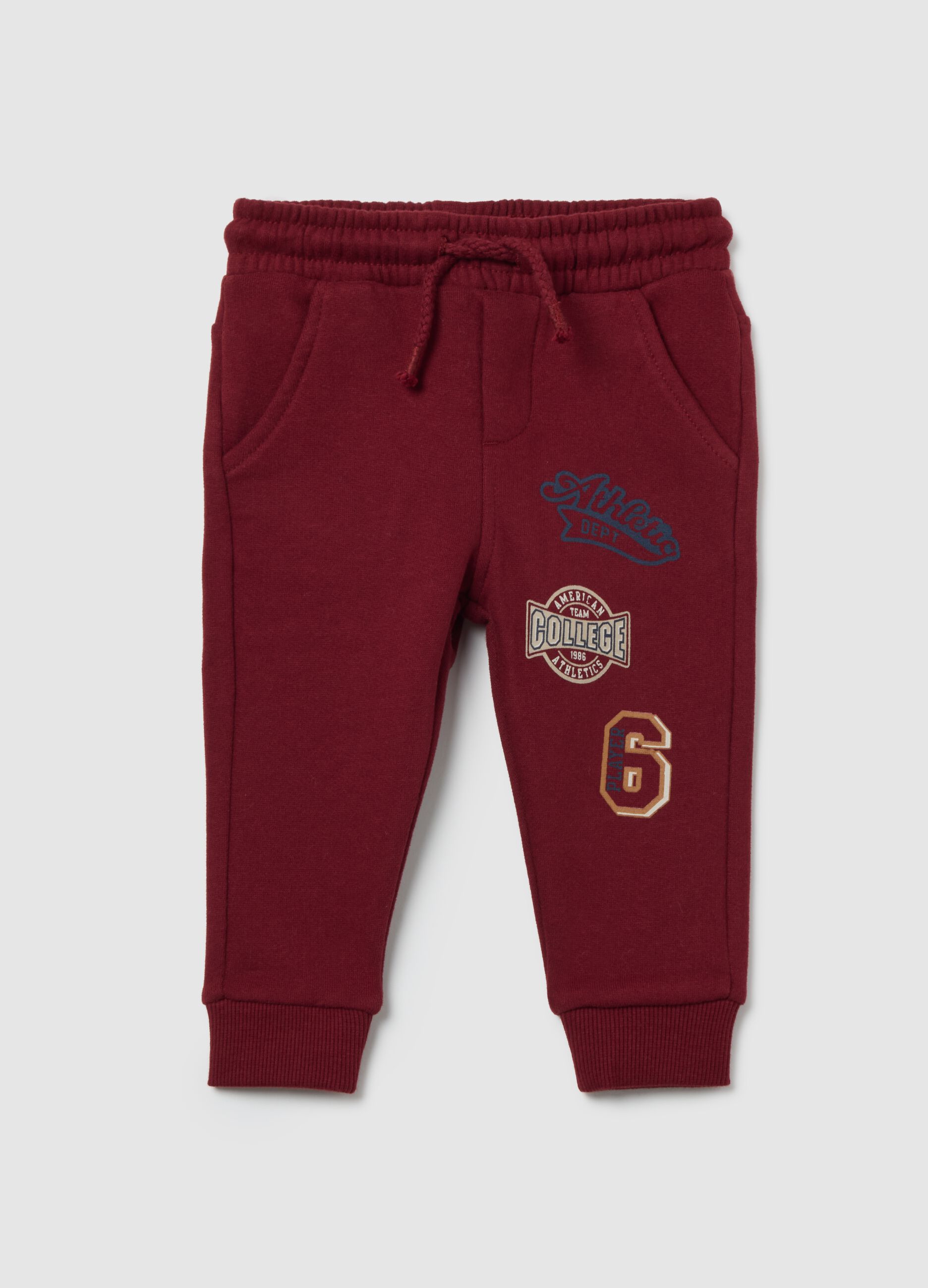 Children's red cotton trousers