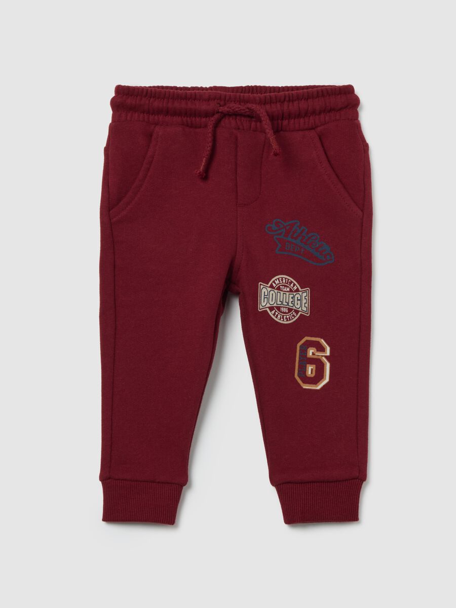 Children's red cotton trousers_0