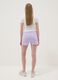 Girls' purple 100% cotton shorts, regular fit_1