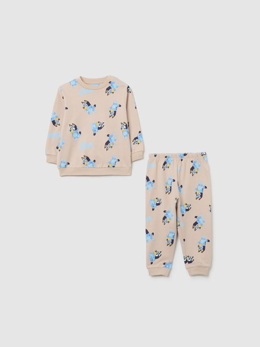 Pigiama multicolor da neonato in puro cotone regular fit con stampe_0
