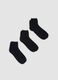 3-pack of blue organic cotton ankle sports socks_0