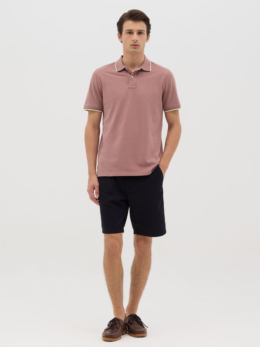 Pink Short Sleeve Cotton Polo_1