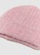 Pink knitted jersey hat_1