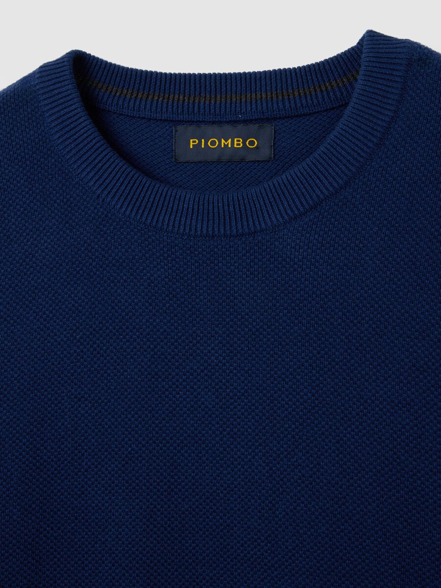 Maglione blu in cotone_5