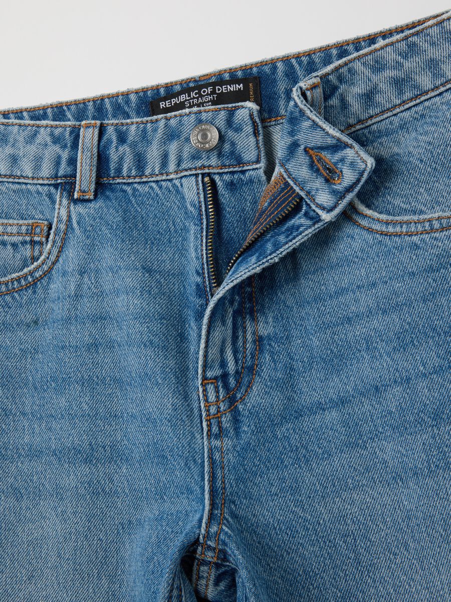 Jeans da donna in puro cotone denim regular fit_5
