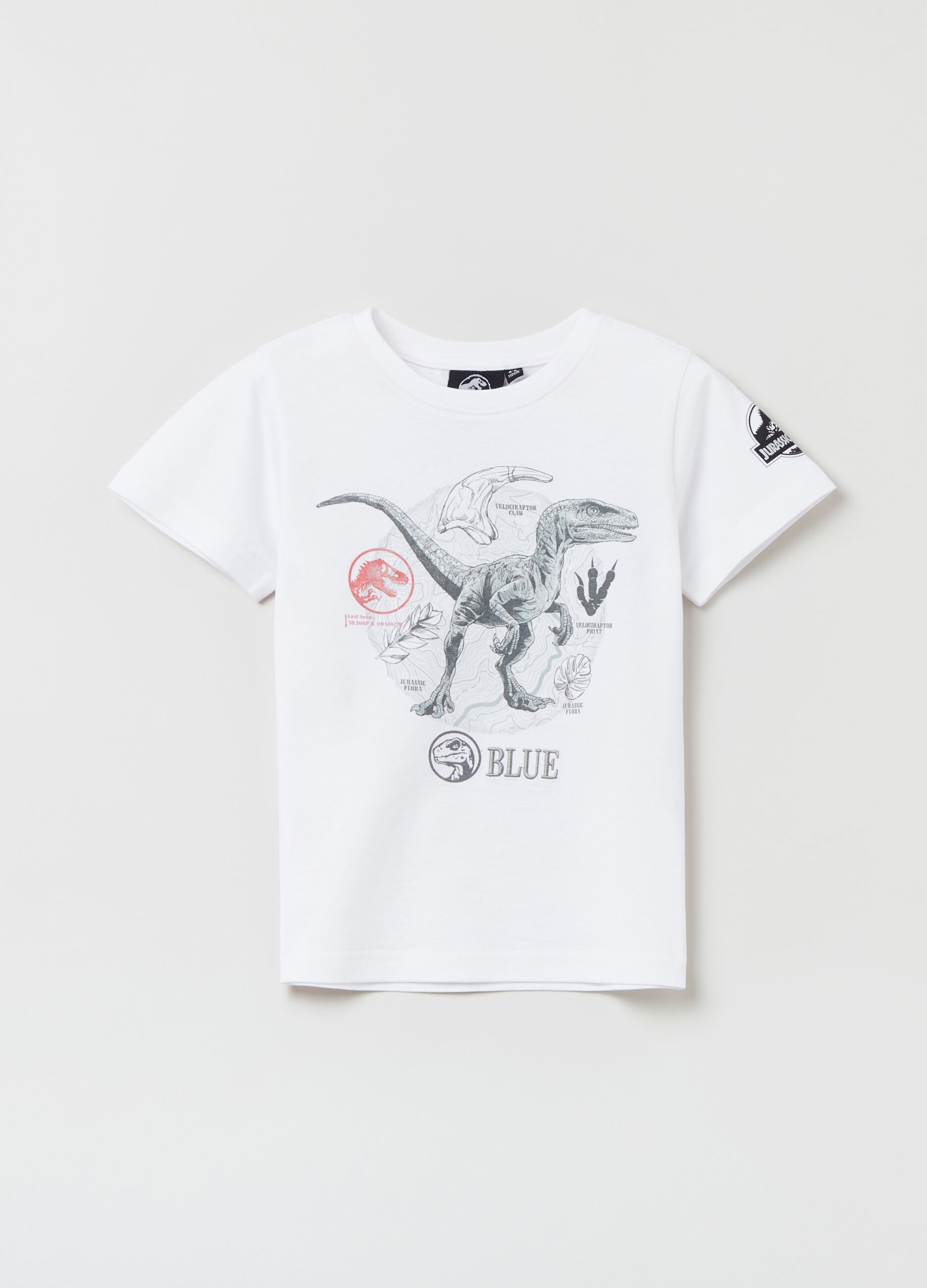 T-shirt in cotone con stampa Jurassic World