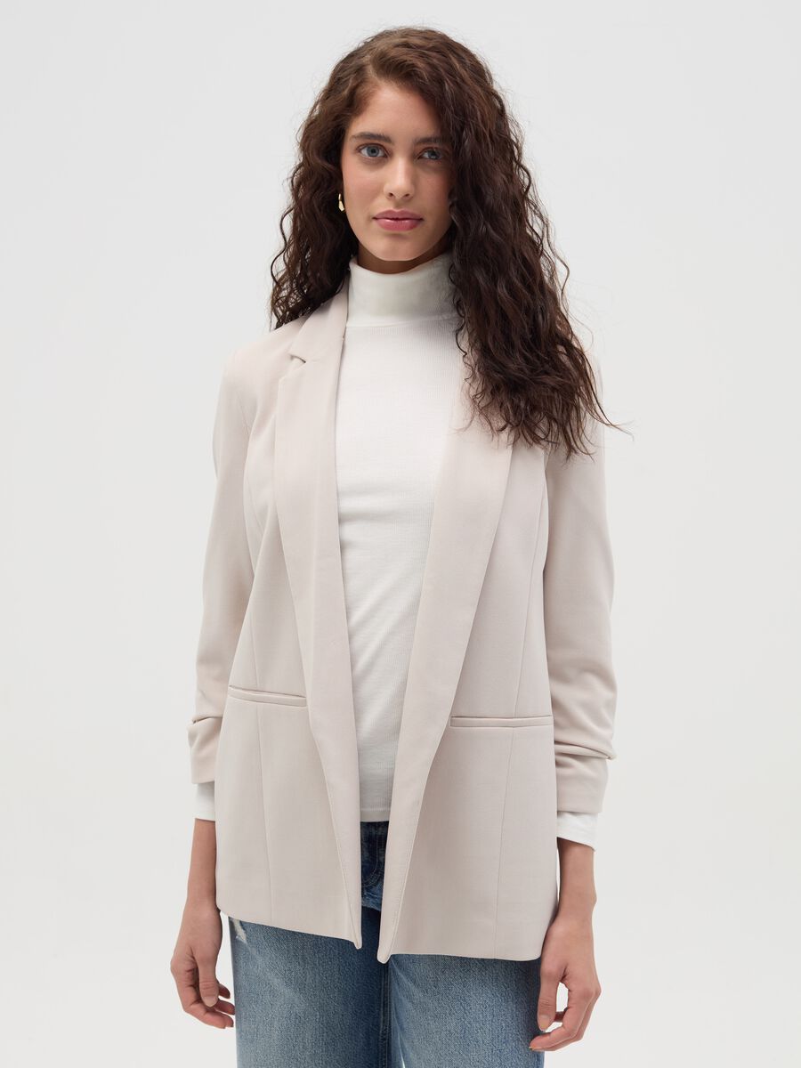 Blazer with three-quarter sleeves_0