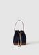 Multicolour pure cotton shoulder bag with drawstring closure_0
