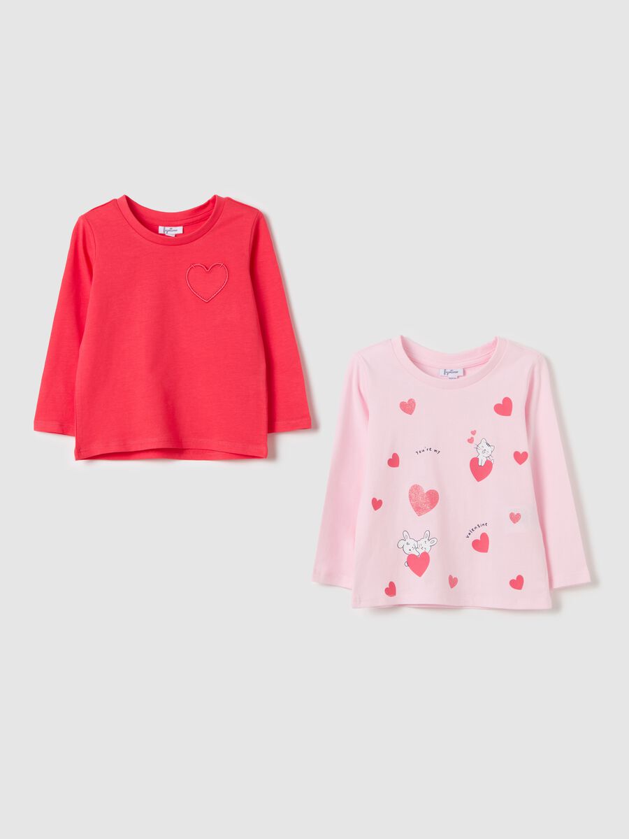 Two-pack long-sleeved T-shirts in cotton with print_0