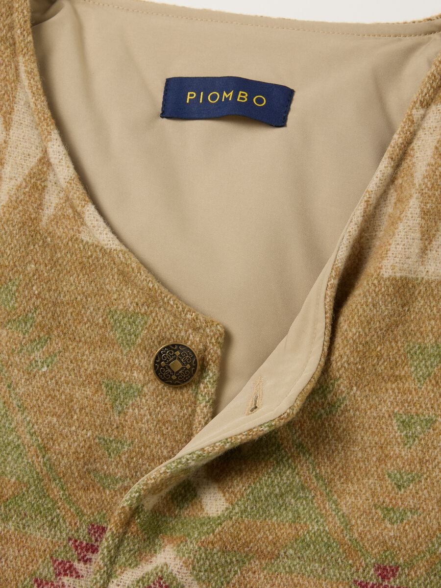 Multicolour wool blend waistcoat with buttons_1