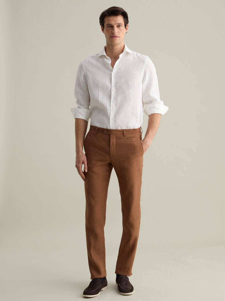 Regular-fit shirt in linen_1