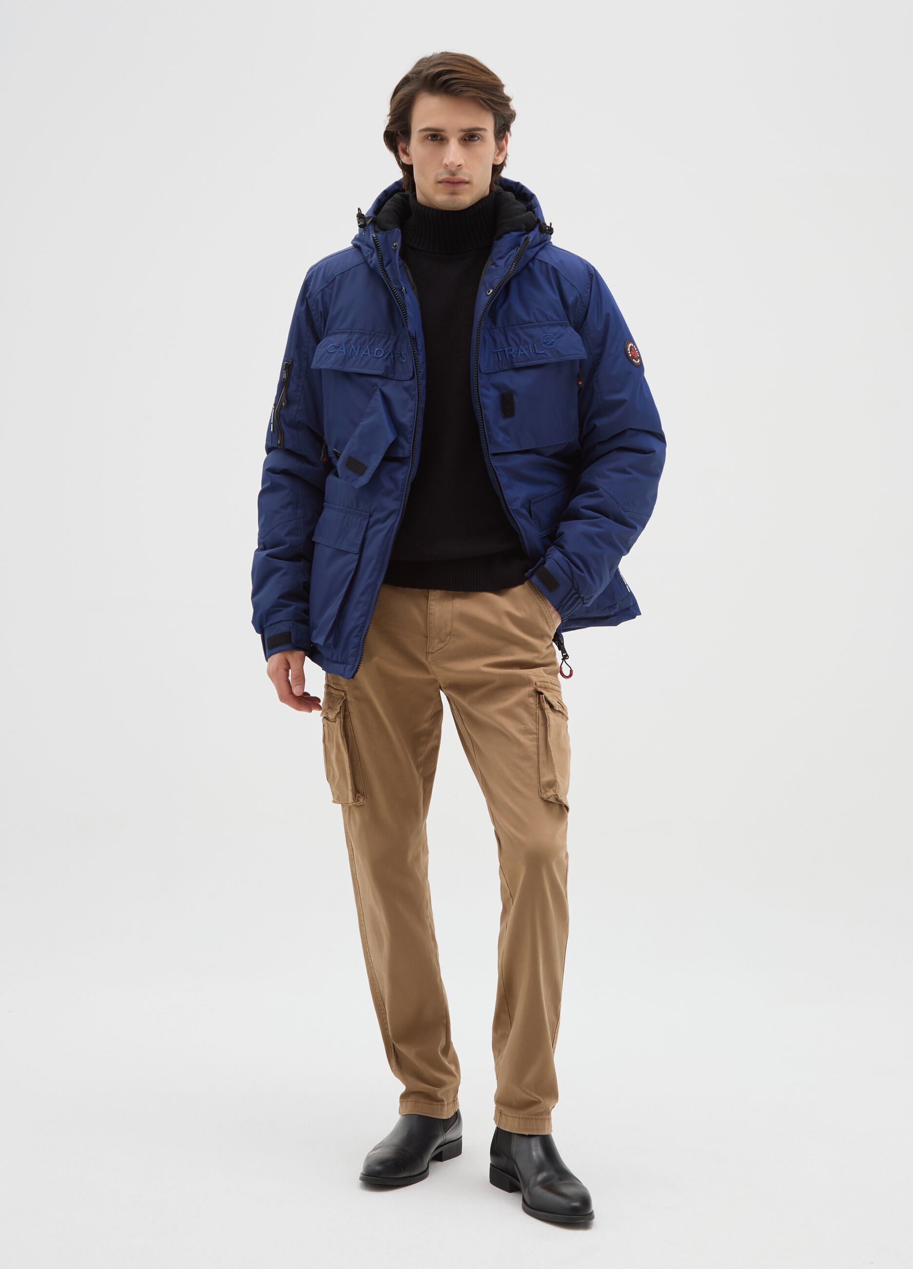 Heavy Blue Hooded Jacket