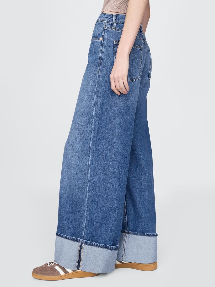 Wide Leg Cotton and Lyocell Blend Jeans by Gap_3