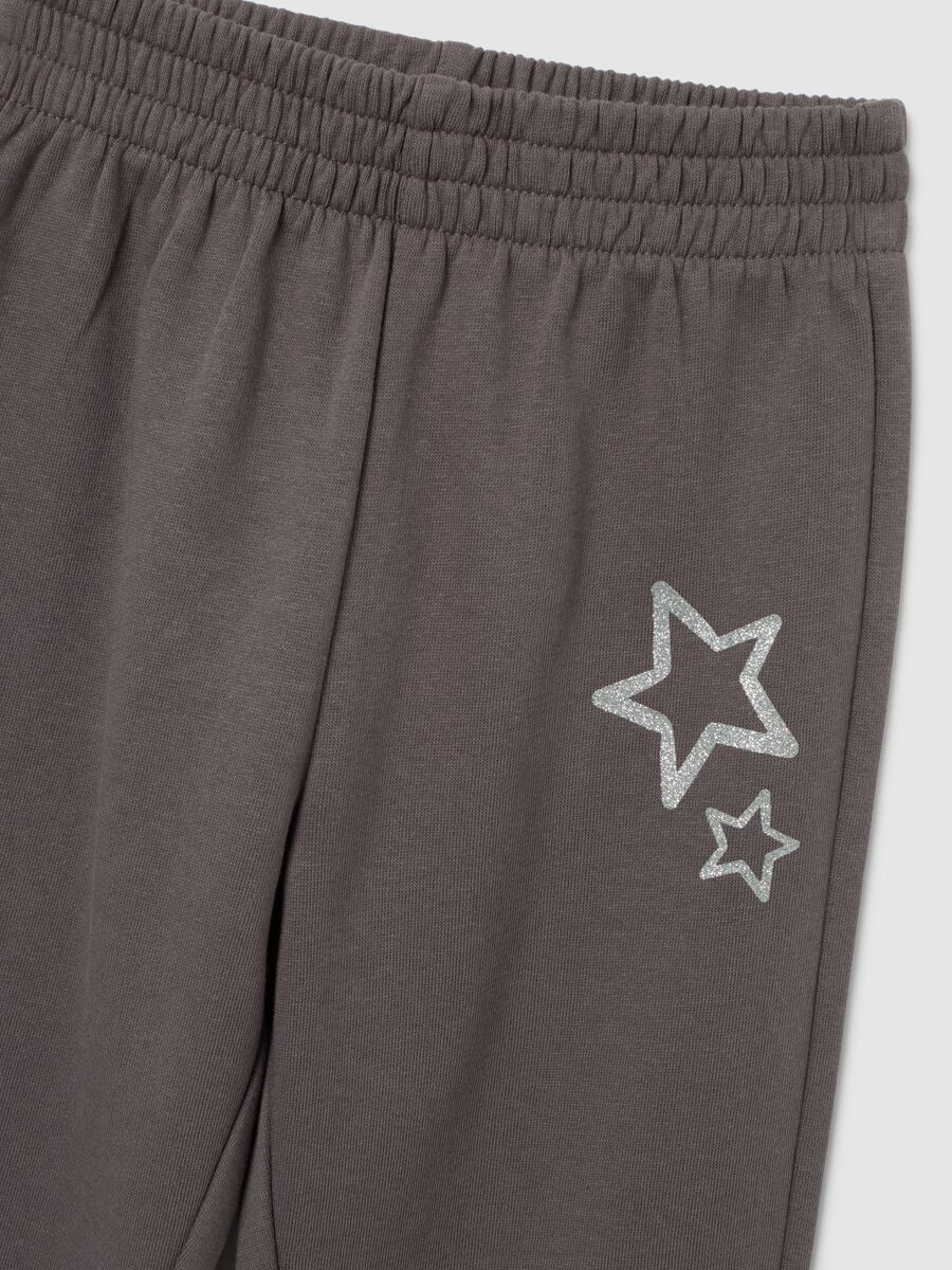 Girls' grey pure cotton jogger trousers with regular fit_2