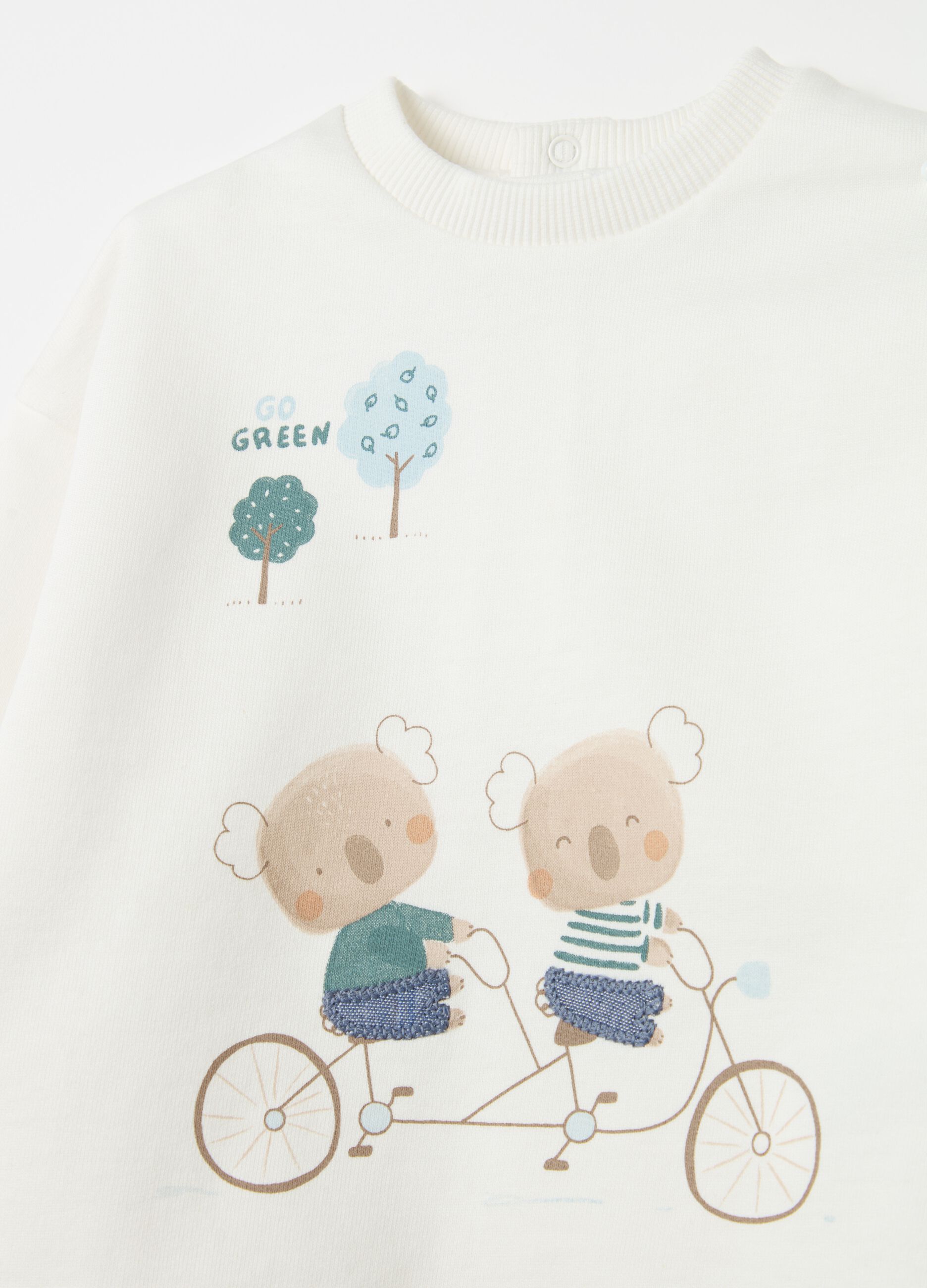French terry jogging set with koala print