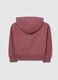 Girl's pink sweatshirt in pure cotton regular fit with hood and zip_1
