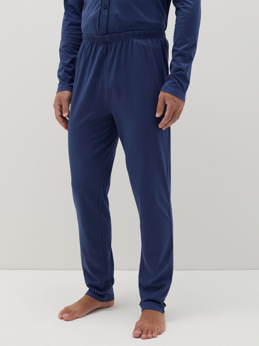 Cotton pyjamas with contrasting piping_3
