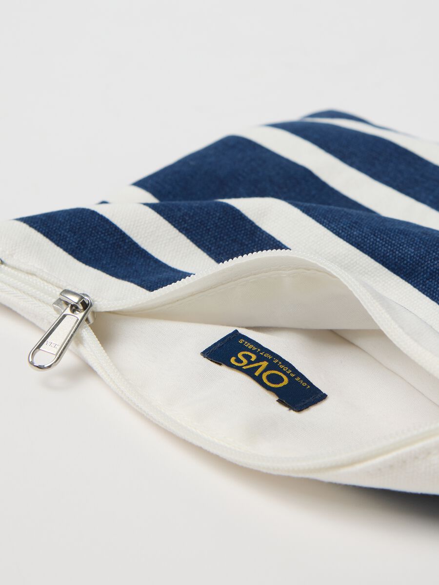 Marine Stripe Cotton Pouch OVS_2