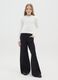 Girls' Black Flare Trousers in Pure Cotton_0