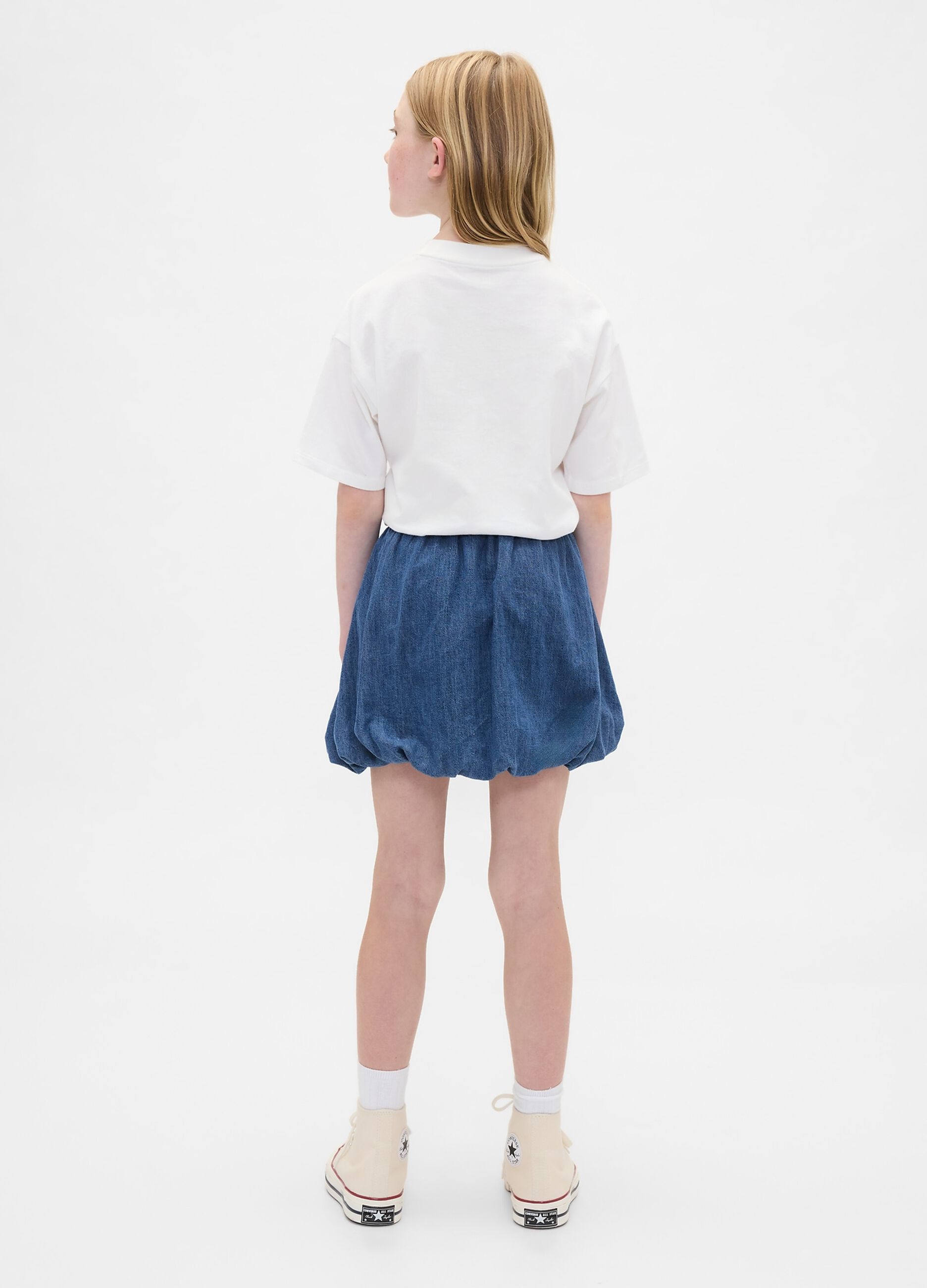 Gonna denim corta per bambina