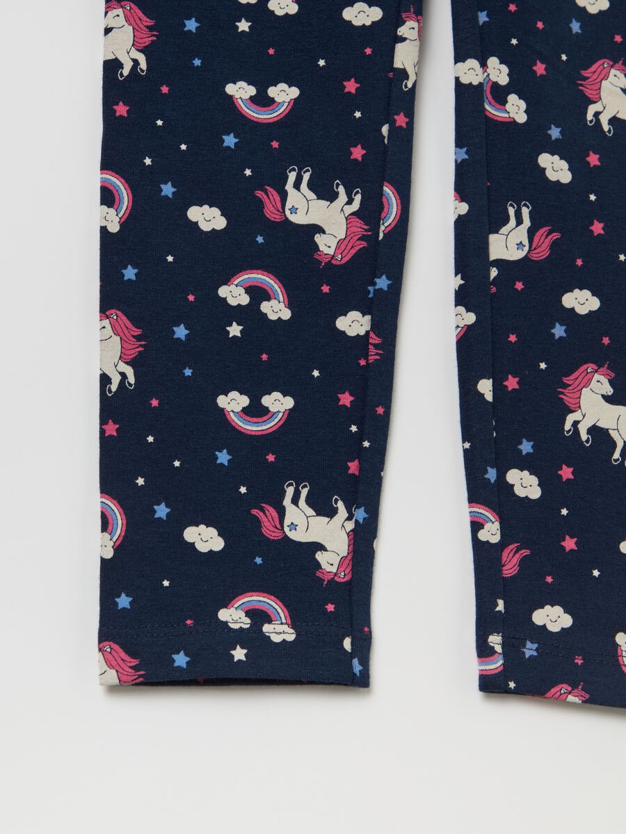 Printed stretch cotton leggings_3
