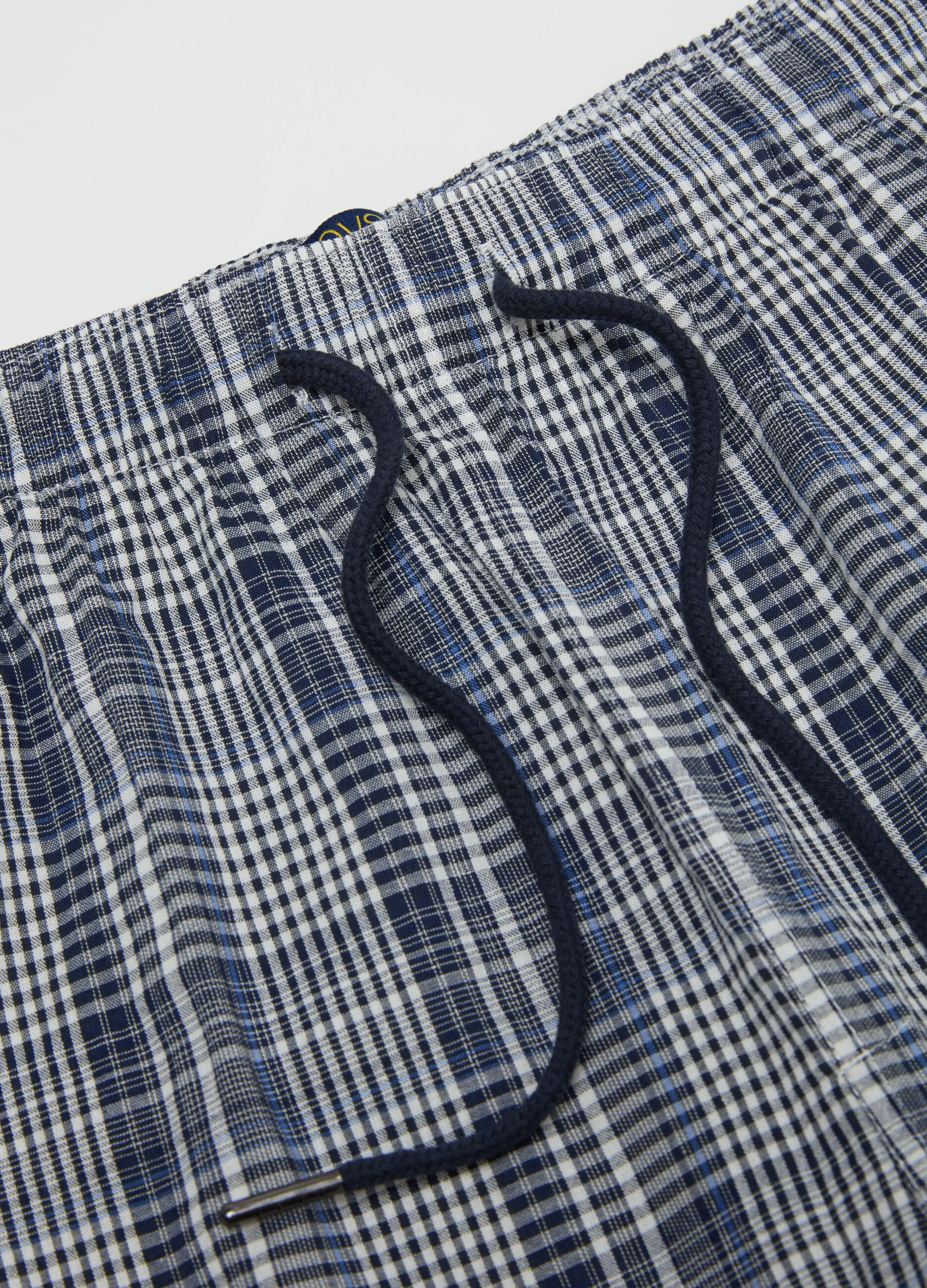Pyjama shorts in patterned cotton