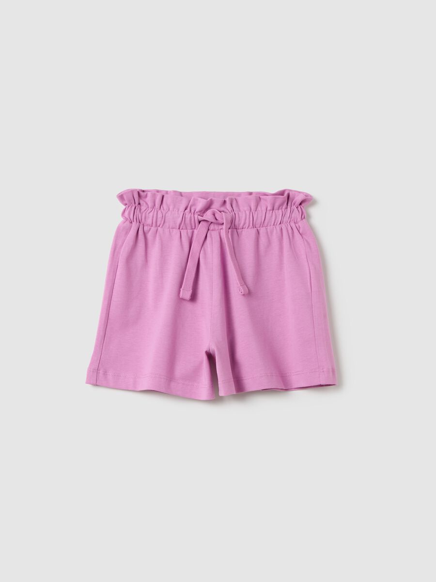Pink jersey shorts for girls_0