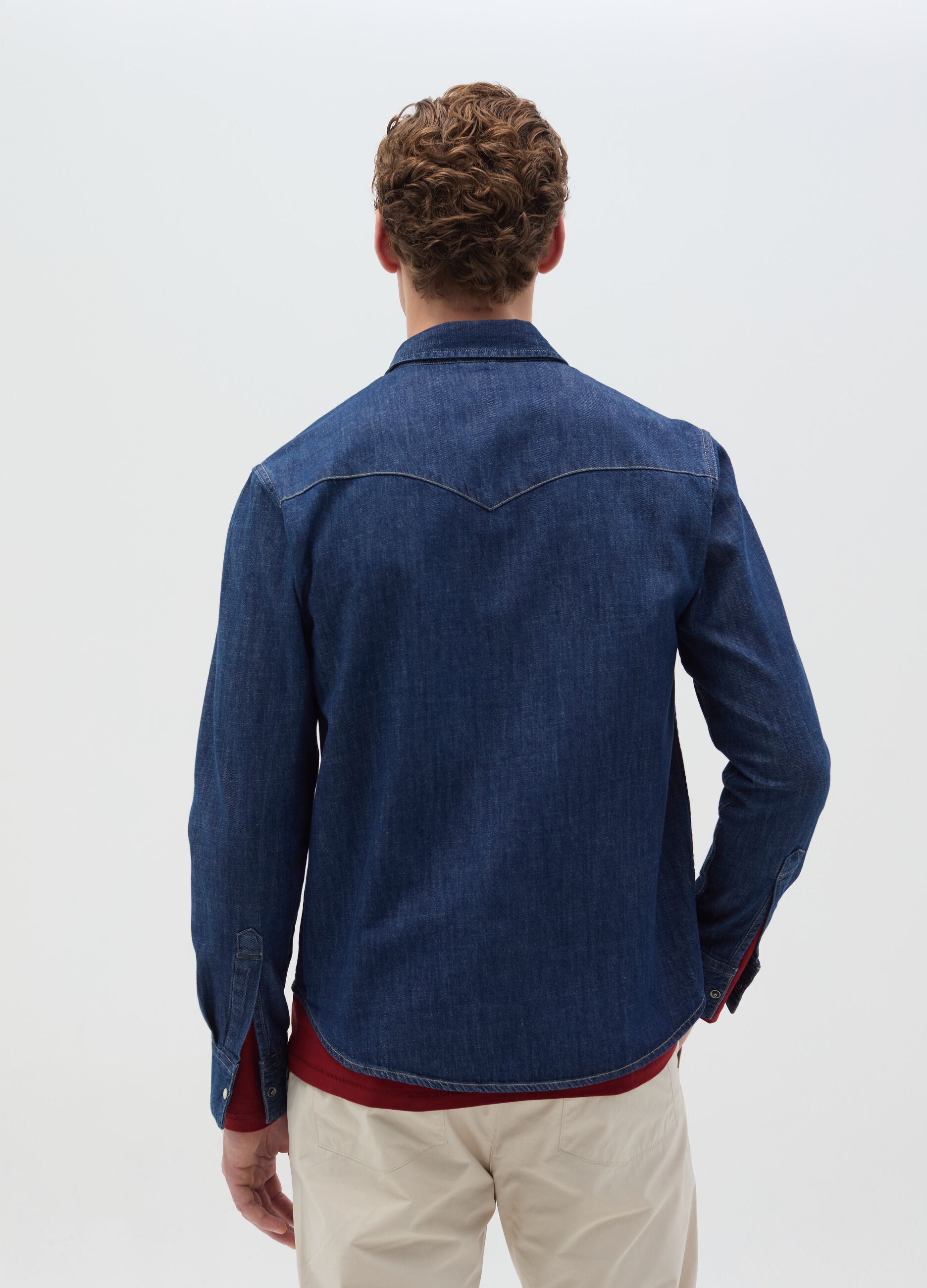 Camicia in denim con tasche 