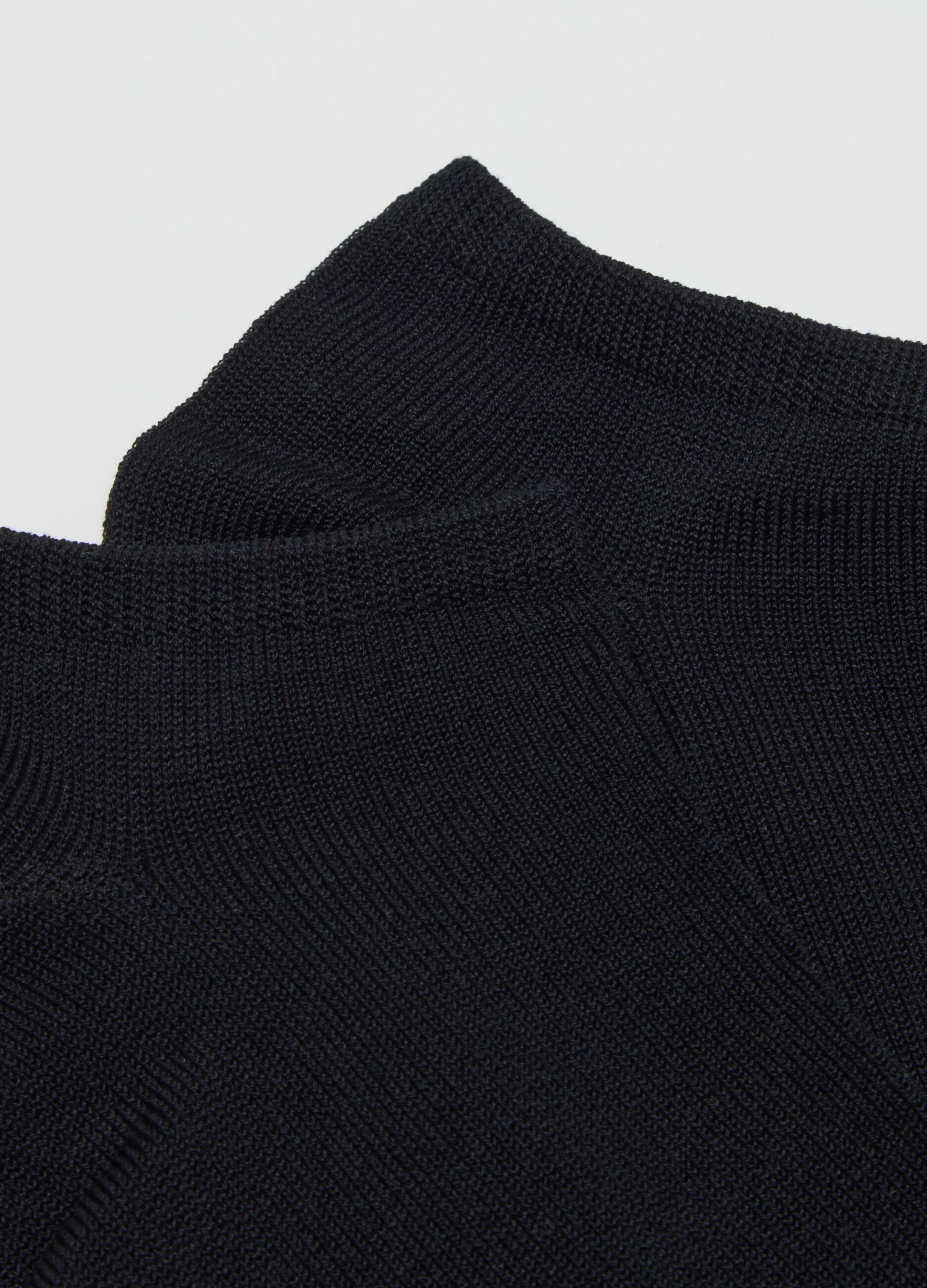 Set of black cotton blend socks