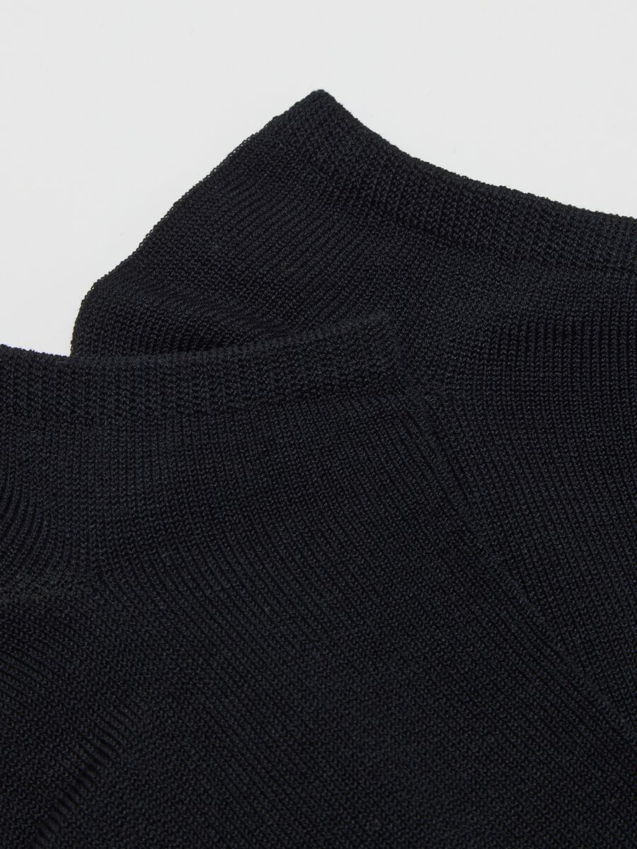 Set of black cotton blend socks_2