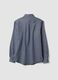 Grey pure cotton flannel shirt with button-down collar, regular fit_2
