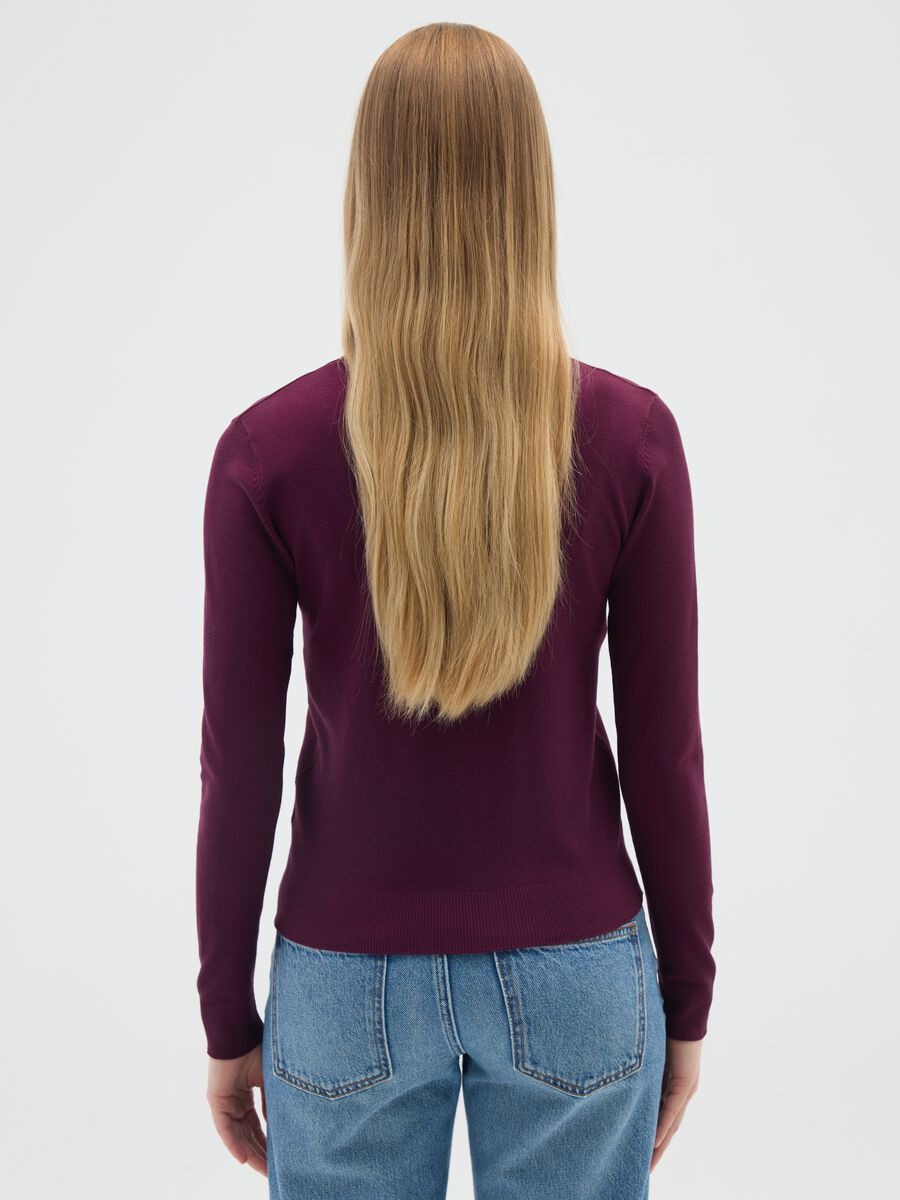Regular Fit Purple Sweater_2
