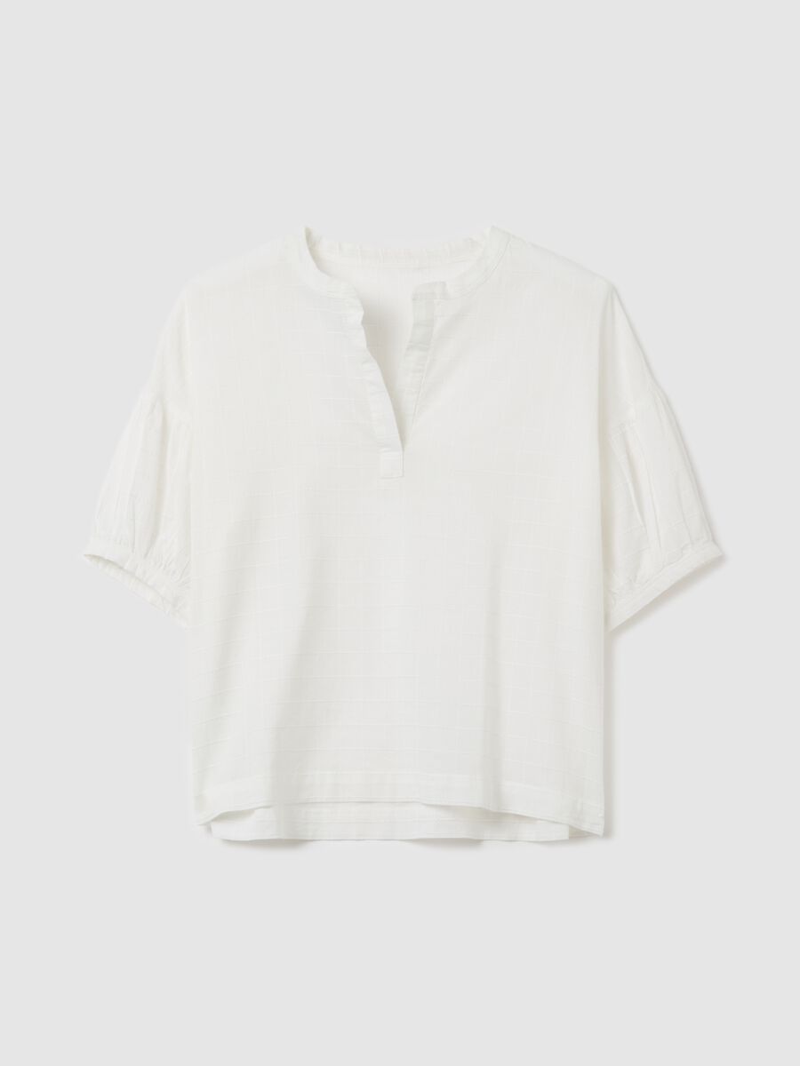 Blouse with raised stitching_4