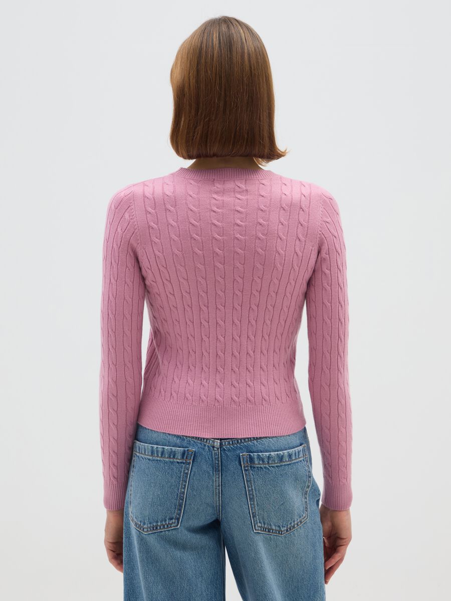 Pink pullover with round neckline_2