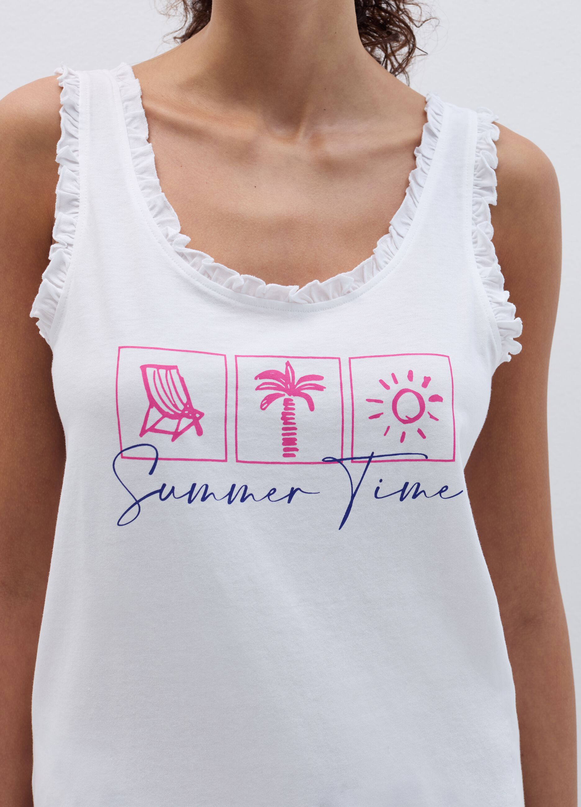 Pigiama corto con stampa Summer Vibes