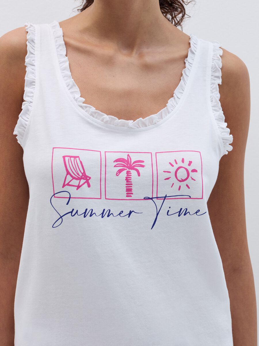 Short pyjamas with Summer Vibes print_1