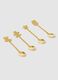 Set of Golden Steel Christmas Teaspoons_1