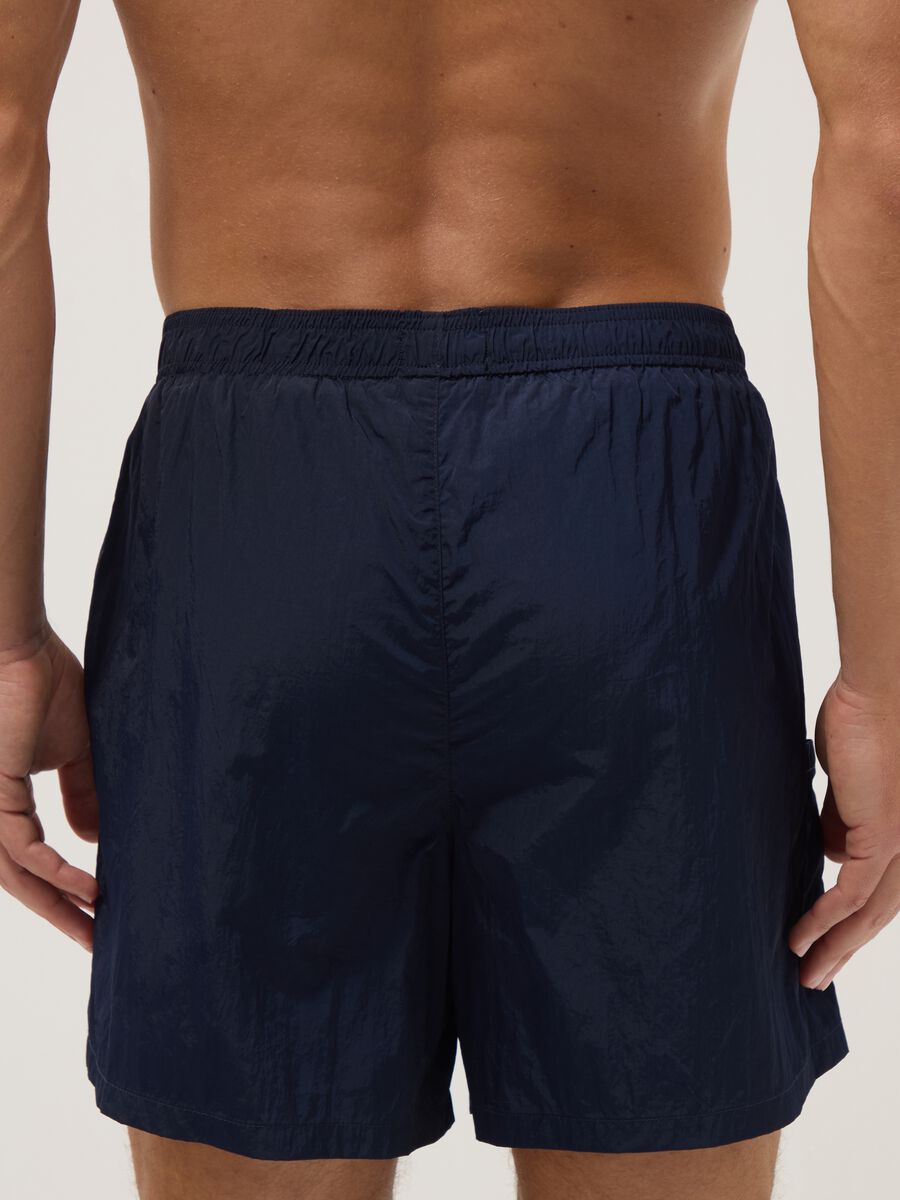 Boxer mare blu con vita elasticizzata_2